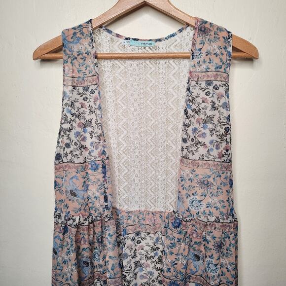 🌻3 for $18 Floral Boho Lace Long Vest - Picture 3 of 4